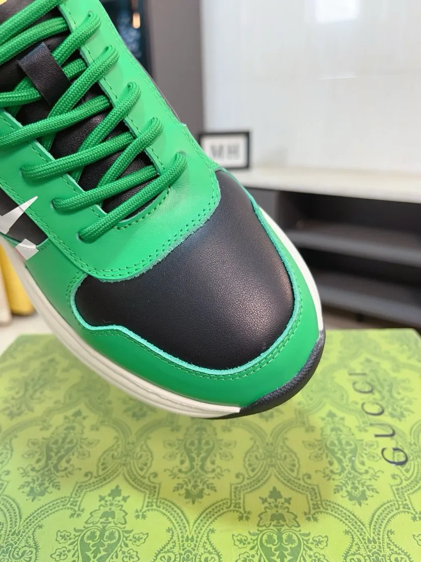Men's shoes 💰520🌹🌹【GUCCI】pop-up casual sneakers with daddy outsole, breathable and comfortable, easy to walk, a versatile style for trendy men, upper with cowhide edge and outsole with 3D upper printing➕genuine leather lining➕Gucci's popular original outsole, sports and running style, super comfortable. Code number 38-44